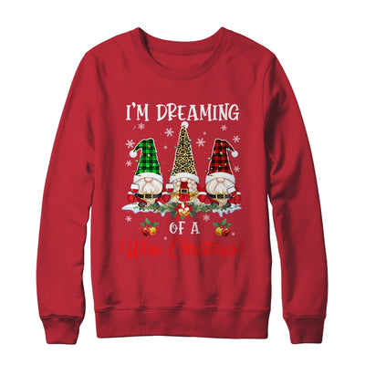 Drinking I'm Dreaming Of A Wine Christmas Gnome Xmas T-Shirt & Sweatshirt | Teecentury.com