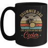 Drummer Dad Like A Regular Funny Fathers Day Vintage Mug Coffee Mug | Teecentury.com