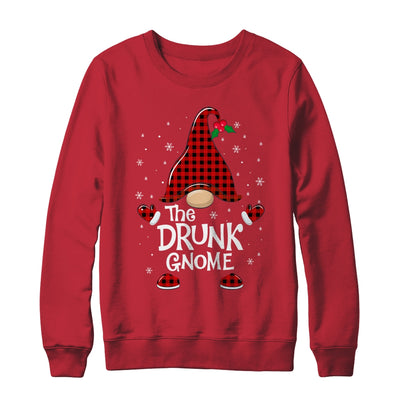 Drunk Gnome Buffalo Plaid Matching Christmas Pajama Gift T-Shirt & Sweatshirt | Teecentury.com