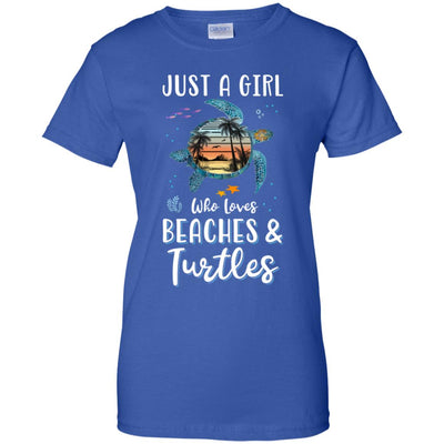 Just A Cute Girl Who Loves Turtles And Beaches T-Shirt & Tank Top | Teecentury.com