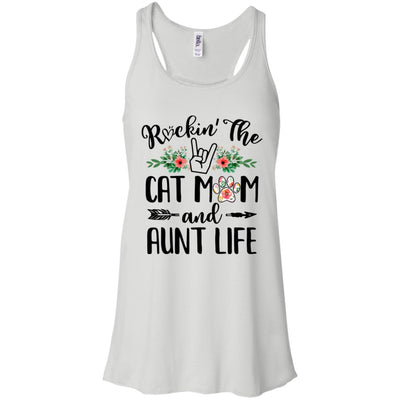 Rockin' The Cat Mom And Aunt Life Mother's Day Gift T-Shirt & Tank Top | Teecentury.com