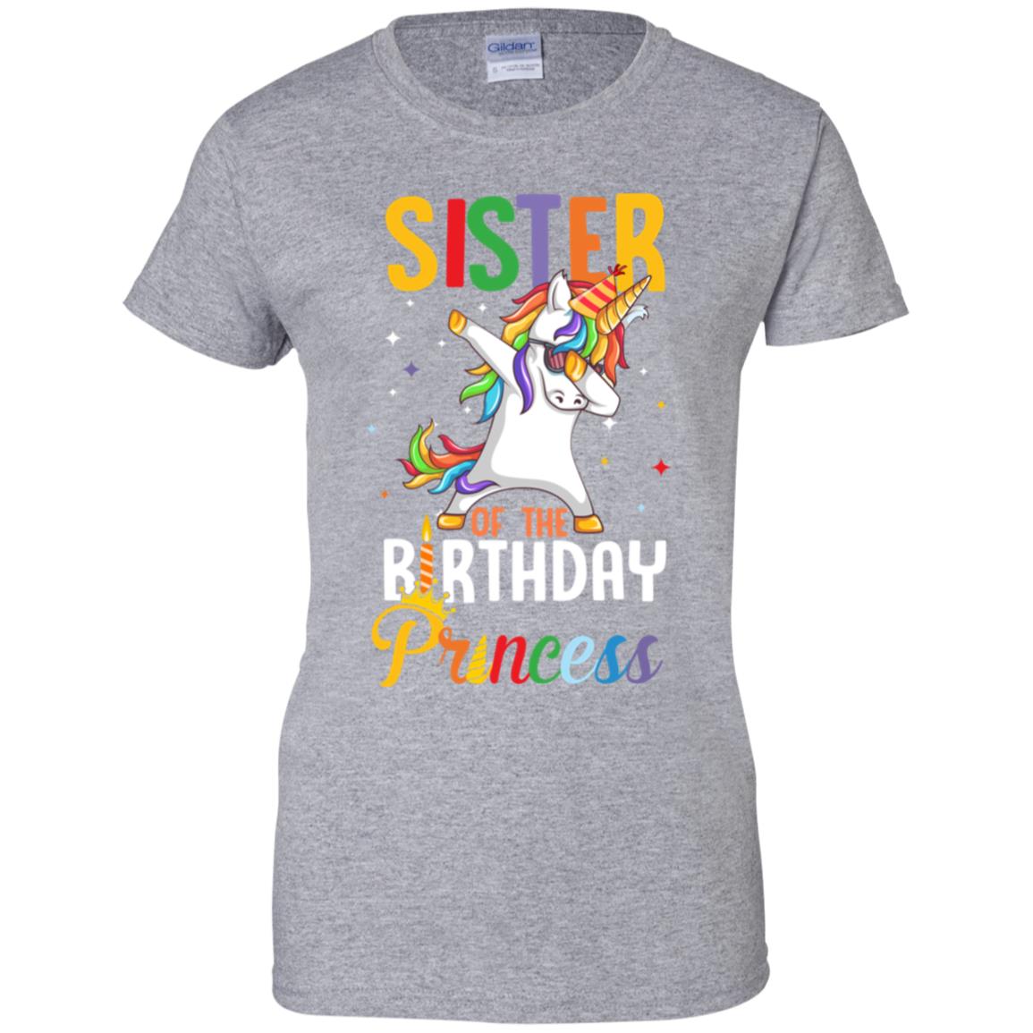 Sister Of The Birthday Girl Dabbing Unicorn Party T-Shirt & Hoodie | Teecentury.com