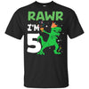 Rawr I'm 5 Birthday Gifts 2017 Dinosaur For Boys Youth Youth Shirt | Teecentury.com