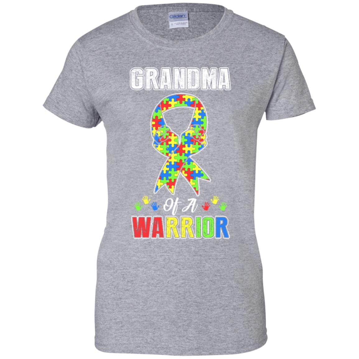 Grandma Of A Warrior Support Autism Awareness Gift T-Shirt & Hoodie | Teecentury.com