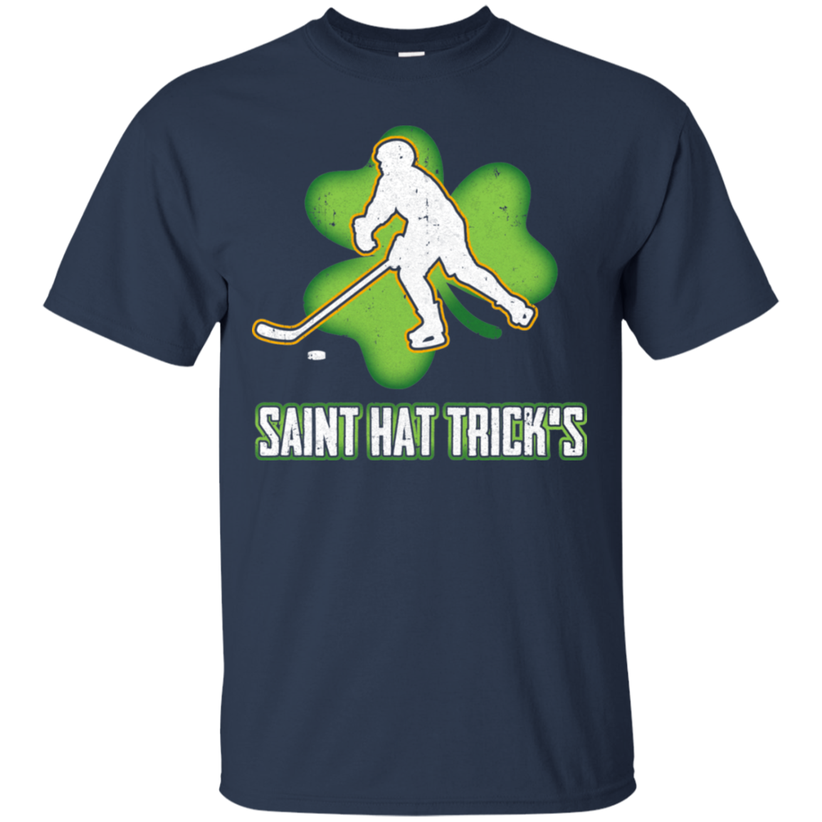 Saint Hat Trick's Hockey Shamrock St Patricks Day T-Shirt & Hoodie | Teecentury.com