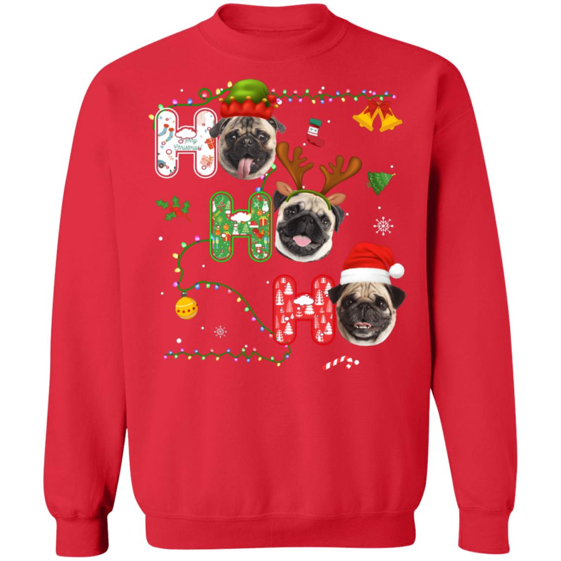 Christmas Ho Ho Ho Pug Lover Funny Xmas Gift T-Shirt & Sweatshirt | Teecentury.com