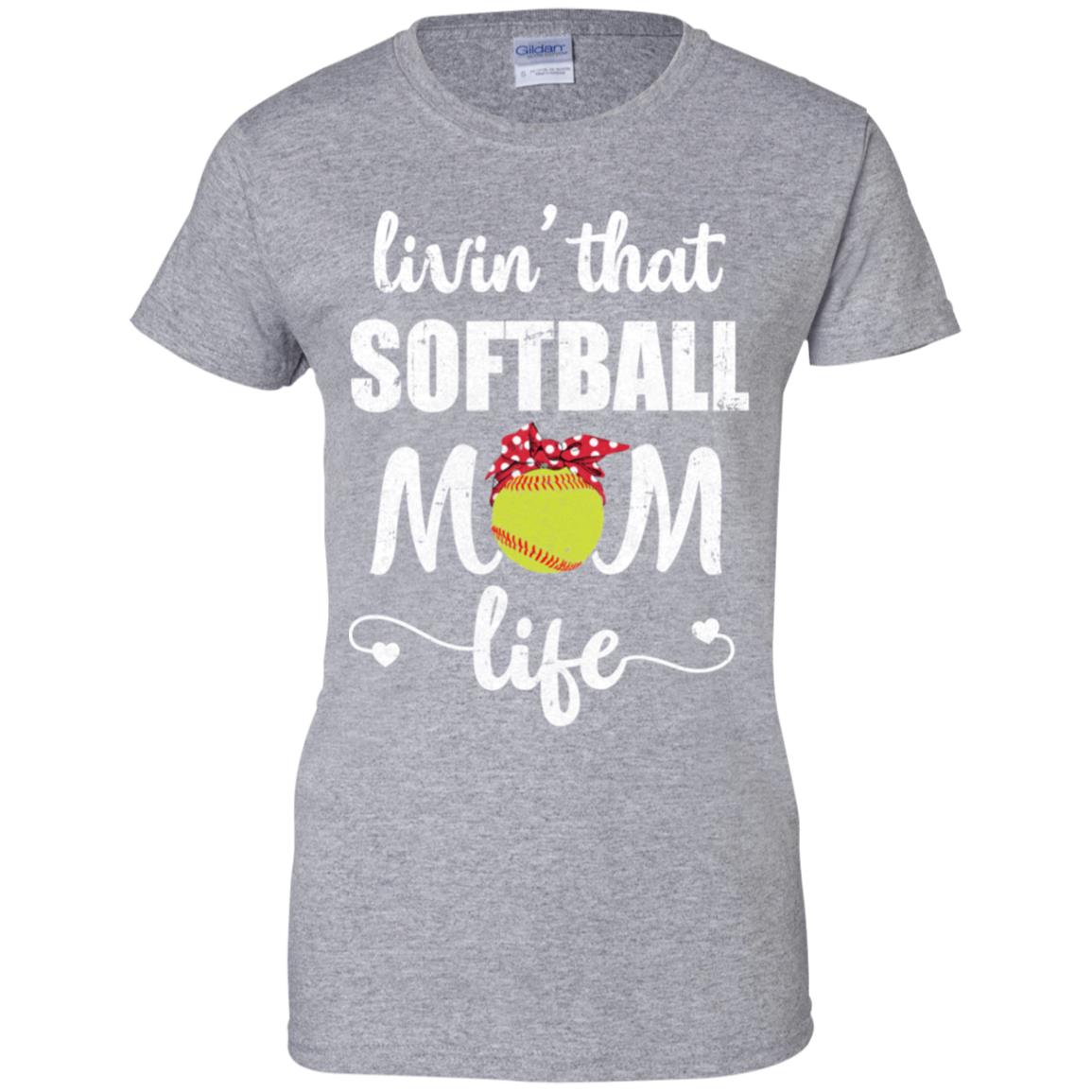 Living That Softball Mom Life Mothers Day Gifts T-Shirt & Tank Top | Teecentury.com