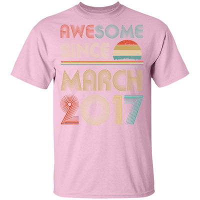 Awesome Since March 2017 Vintage 5th Birthday Gifts Youth Youth Shirt | Teecentury.com