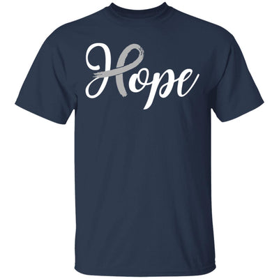 Brain Cancer Diabetes Awareness Gray Ribbon Hope T-Shirt & Hoodie | Teecentury.com