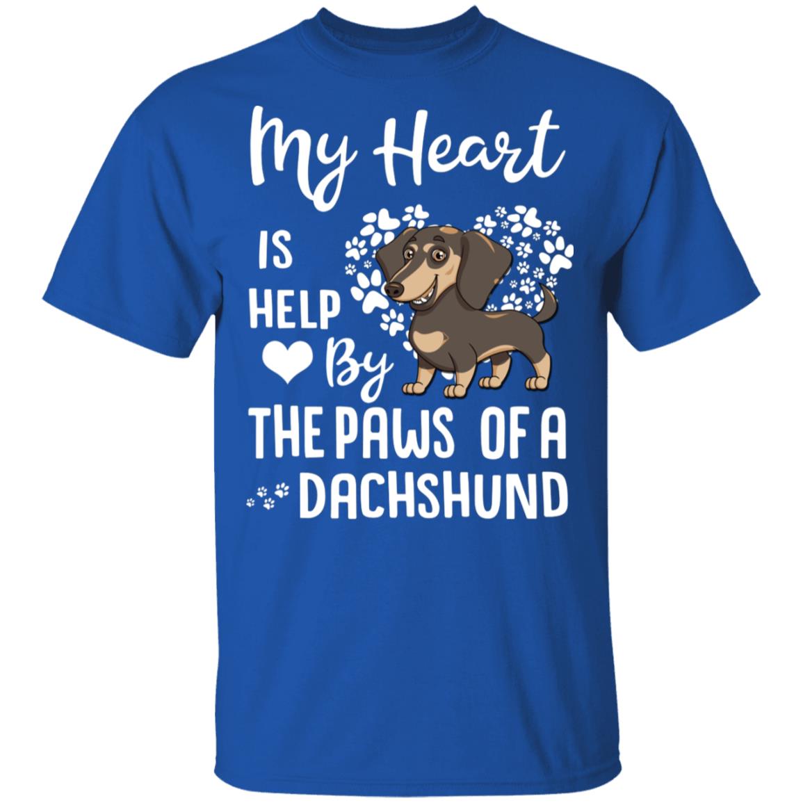 My Heart Is Held By The Paws Of A Dachshund Lover T-Shirt & Hoodie | Teecentury.com