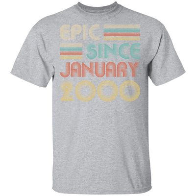 Epic Since January 2000 Vintage 22th Birthday Gifts T-Shirt & Hoodie | Teecentury.com