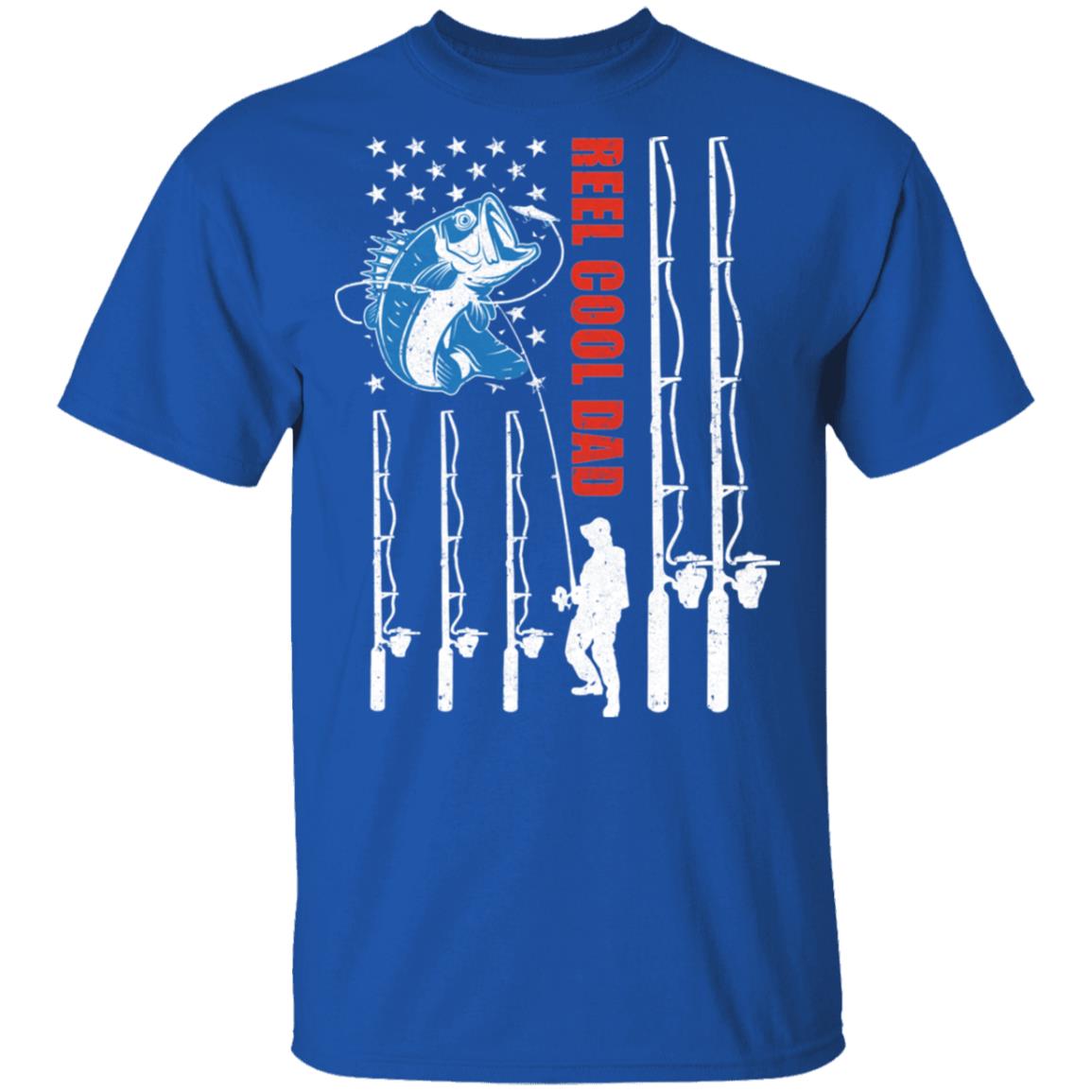 Reel Cool Dad American Flag Fish Fishing Fathers Day Shirt & Hoodie