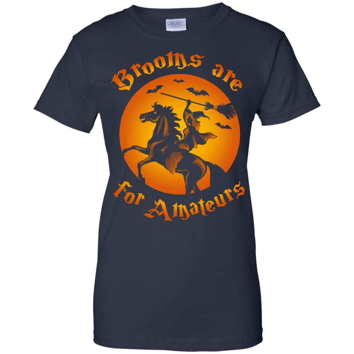 Brooms Are For Amateurs Funny Halloween Horse Riding T-Shirt & Hoodie | Teecentury.com