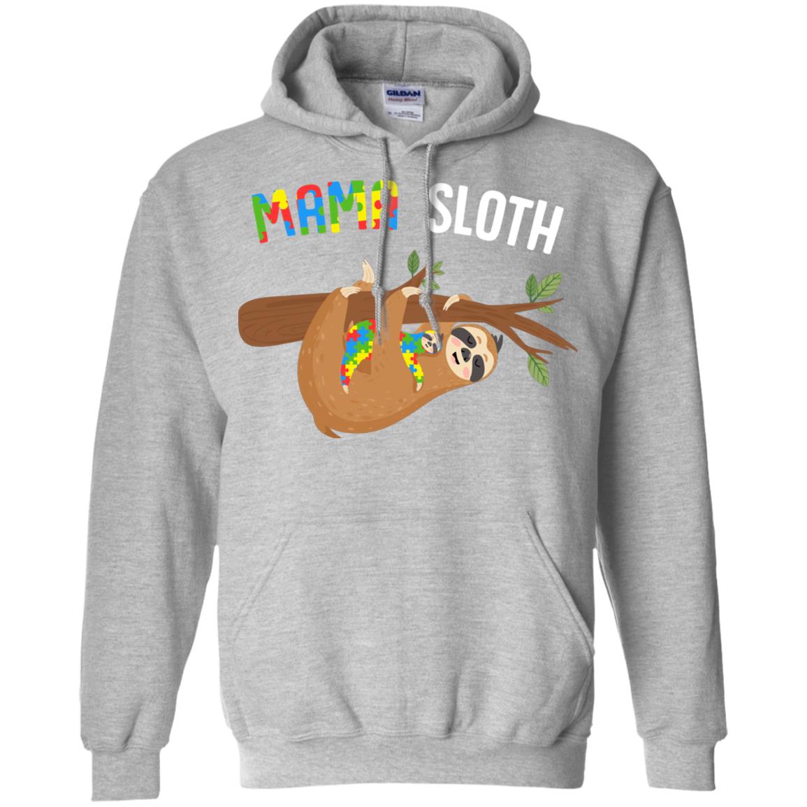 Mama Sloth Autism Awareness Mom Gift T-Shirt & Hoodie | Teecentury.com