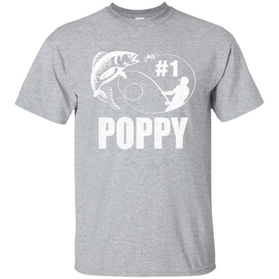 #1 Poppy Fishing Fisherman Best Fathers Day Gift T-Shirt & Hoodie | Teecentury.com