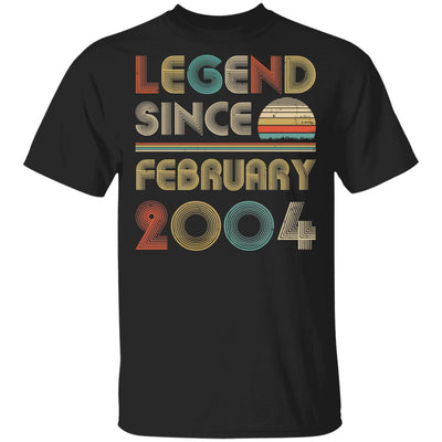 Legend Since February 2004 Vintage 18th Birthday Gifts T-Shirt & Hoodie | Teecentury.com