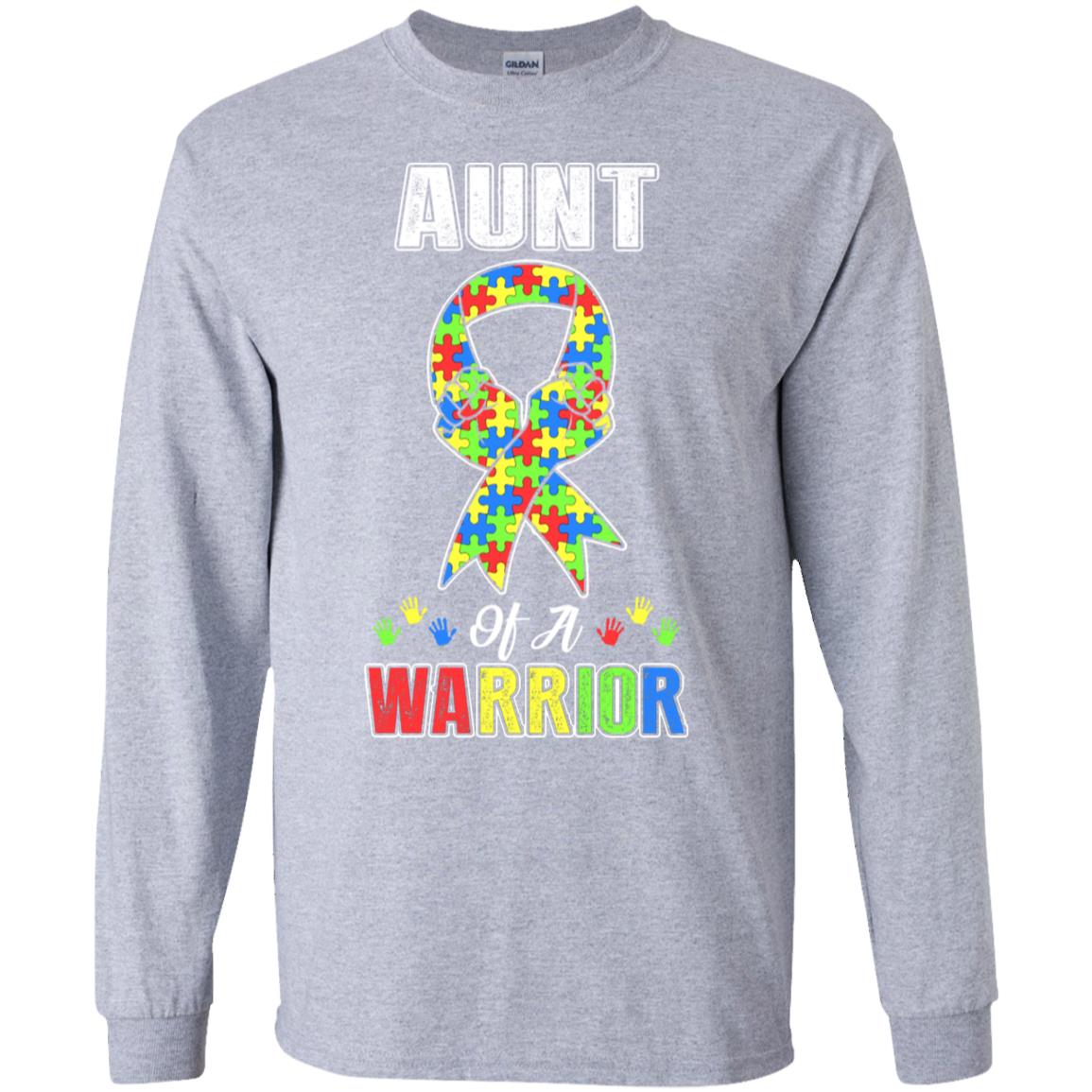 Aunt Of A Warrior Support Autism Awareness Gift T-Shirt & Hoodie | Teecentury.com