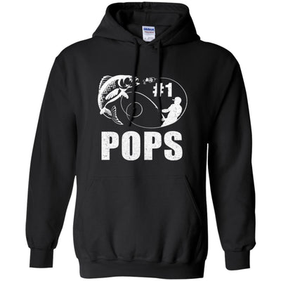 #1 Pops Fishing Fisherman Best Fathers Day Gift T-Shirt & Hoodie | Teecentury.com