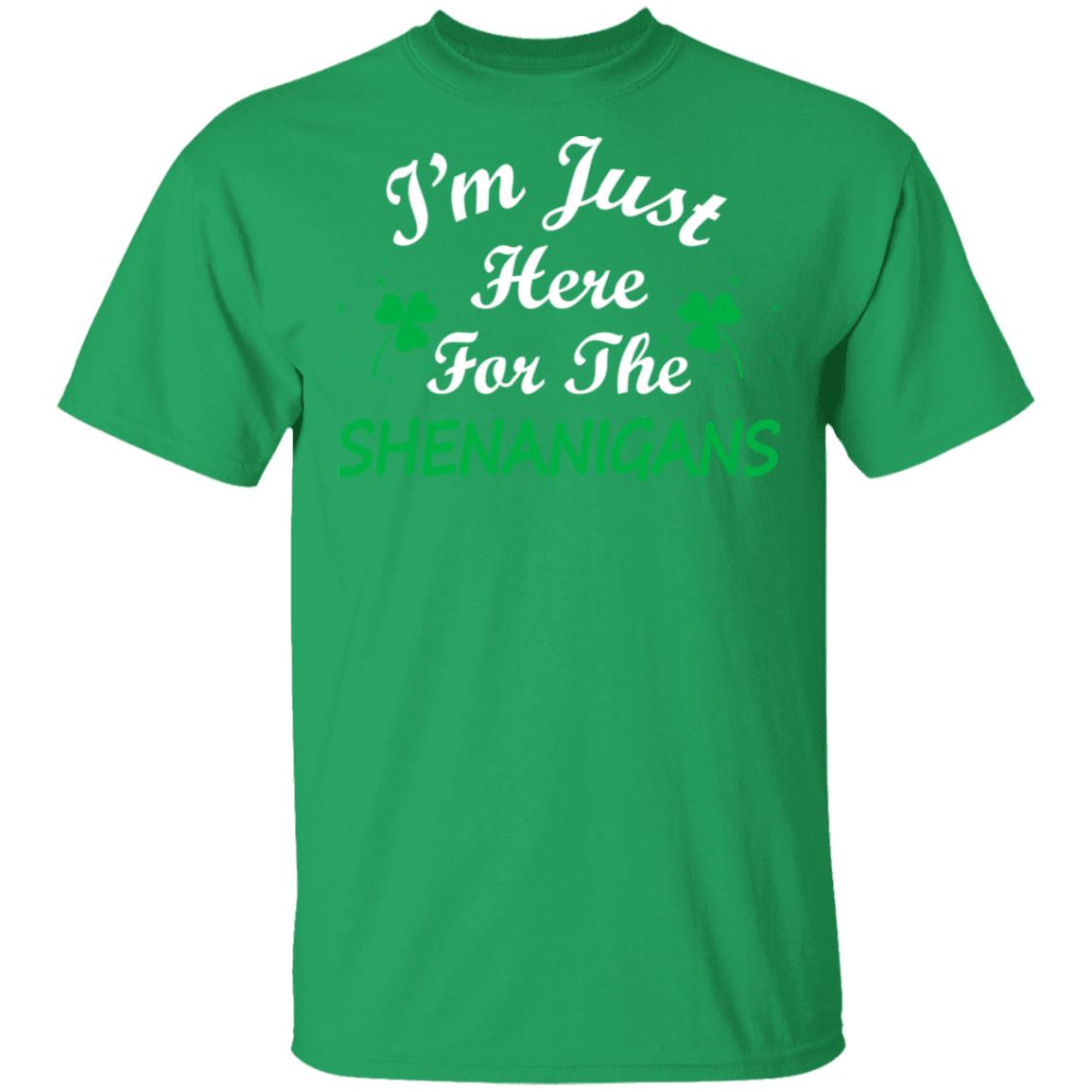 I'm Just Here For The Shenanigans St Patricks Day T-Shirt & Hoodie | Teecentury.com