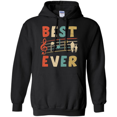 Vintage Retro Best Dad Ever Treble Clef Music Fathers Day Gift T-Shirt & Hoodie | Teecentury.com