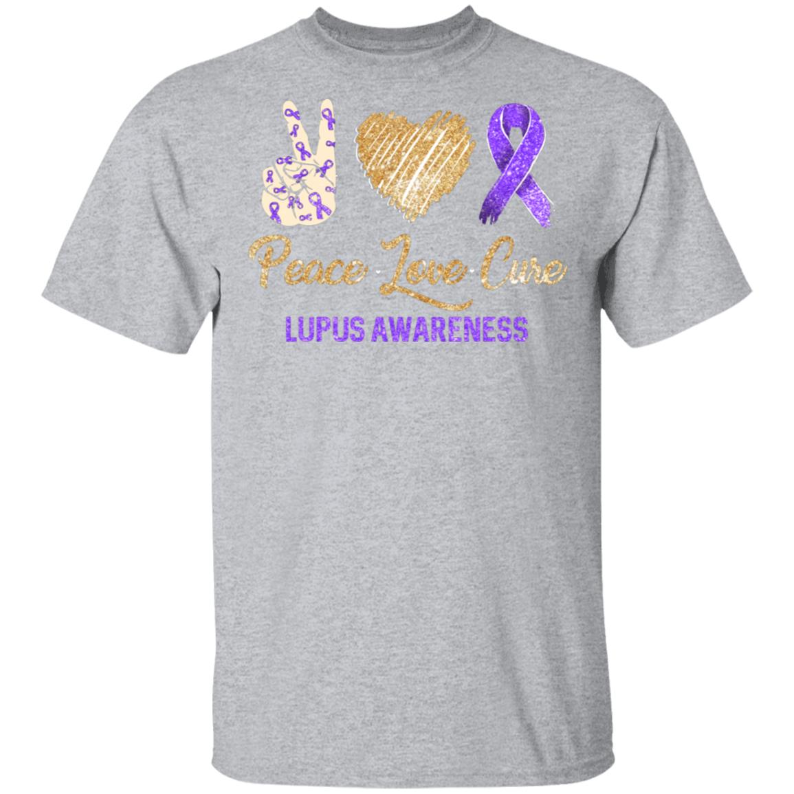 Peace Love Cure Lupus Awareness T-Shirt & Hoodie | Teecentury.com