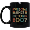Awesome Since October 2007 Vintage 15th Birthday Gifts Mug Coffee Mug | Teecentury.com