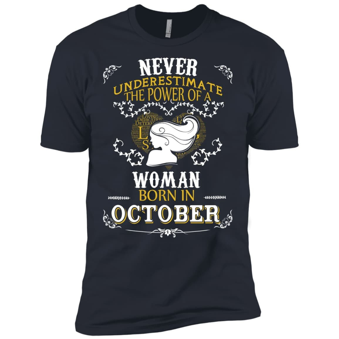 Never Underestimate The Power of A Woman Born in October T-Shirt & Hoodie | Teecentury.com