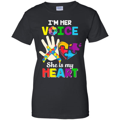 I'm Her Voice She Is My Heart Dad Mom Autism Awareness T-Shirt & Hoodie | Teecentury.com
