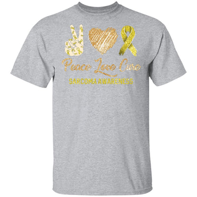 Peace Love Cure Sarcoma Awareness T-Shirt & Hoodie | Teecentury.com
