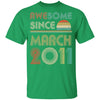 Awesome Since March 2011 Vintage 11th Birthday Gifts Youth Youth Shirt | Teecentury.com