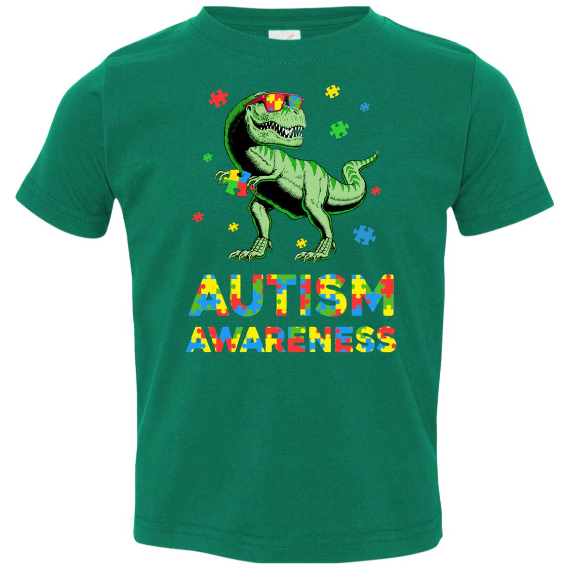 Dinosaur Puzzle Autism Awareness For Boys Girls Youth Youth Shirt | Teecentury.com