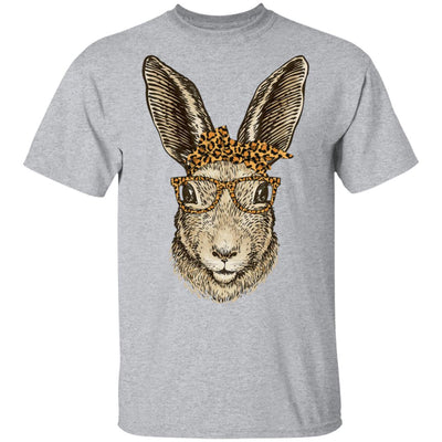 Easter Bunny Rabbit Glasses Leopard Print Bow T-Shirt & Tank Top | Teecentury.com