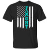 Ovarian Cancer Awareness American Flag Distressed T-Shirt & Hoodie | Teecentury.com