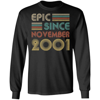 Epic Since November 2001 Vintage 21th Birthday Gifts T-Shirt & Hoodie | Teecentury.com