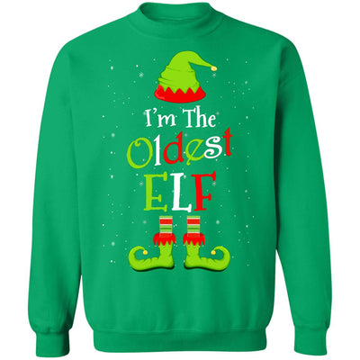 I'm The Oldest Elf Family Matching Funny Christmas Group Gift T-Shirt & Sweatshirt | Teecentury.com