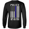 Police Have My Back and I Have Theirs Police Thin Blue Line T-Shirt & Hoodie | Teecentury.com
