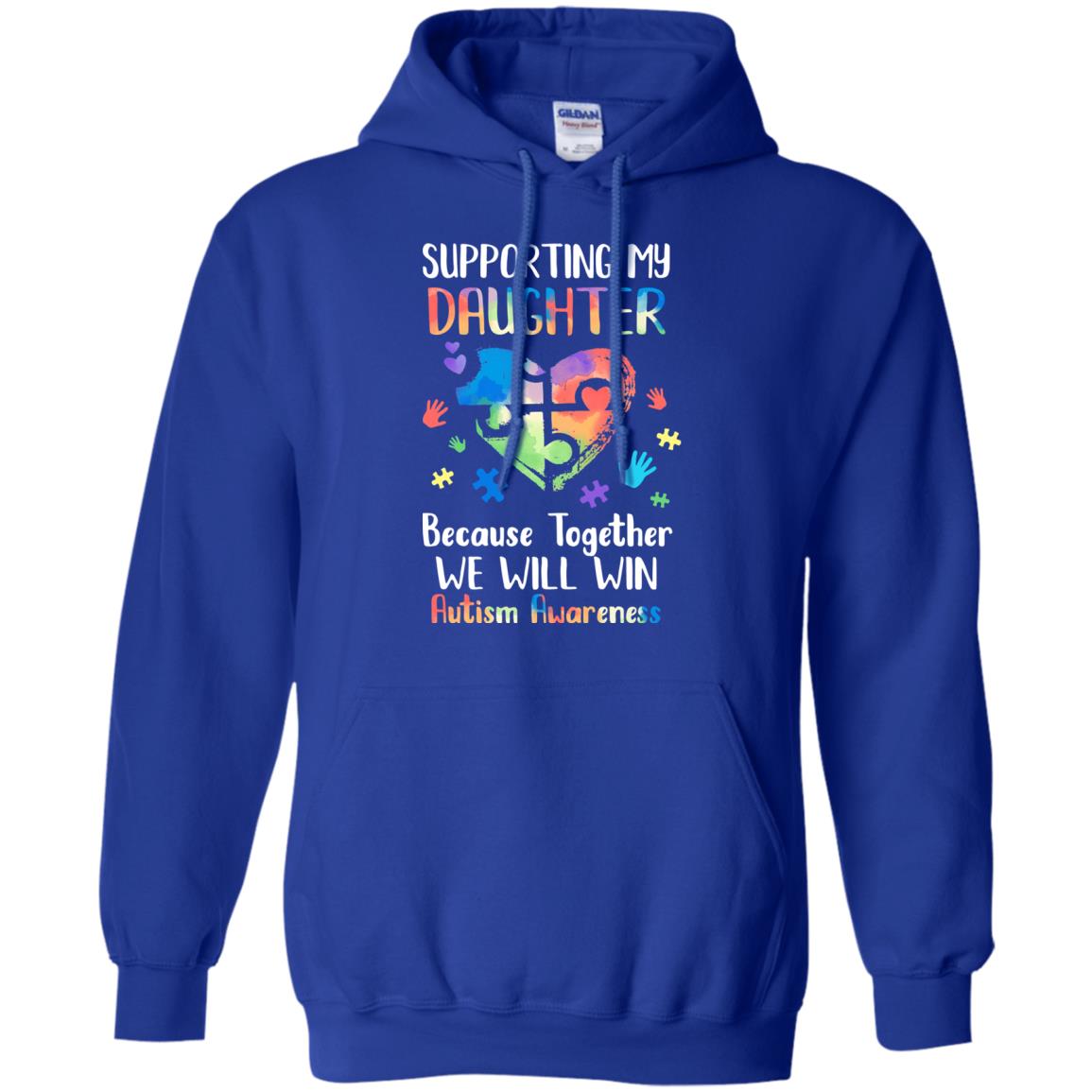 Supporting My Daughter Puzzle Autism Awareness Month T-Shirt & Hoodie | Teecentury.com