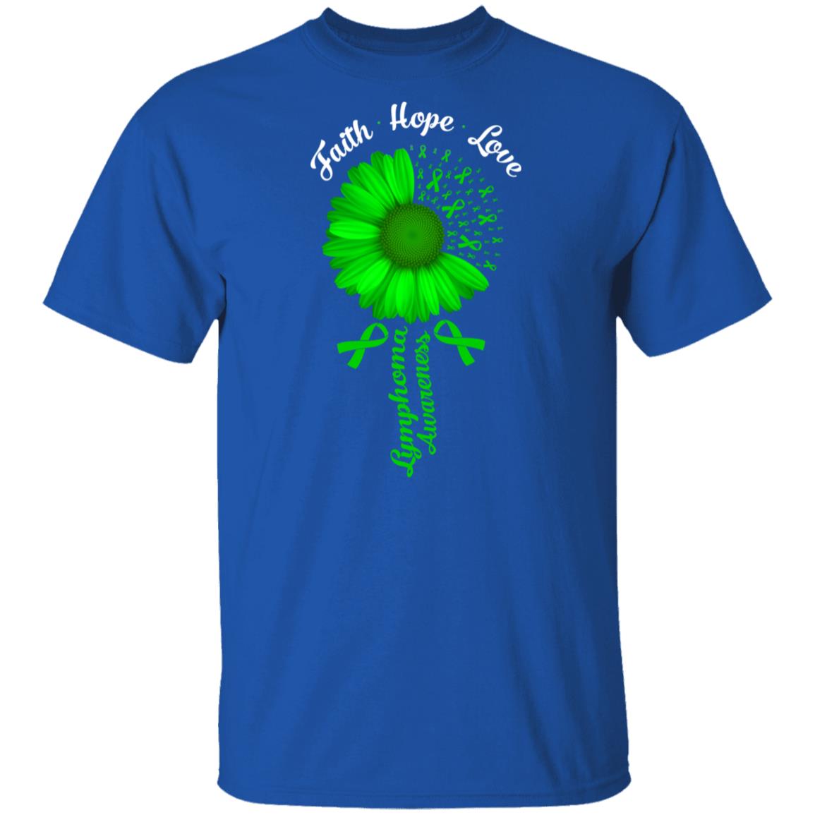 Faith Hope Love Green Lymphoma Cancer Awareness T-Shirt & Hoodie | Teecentury.com