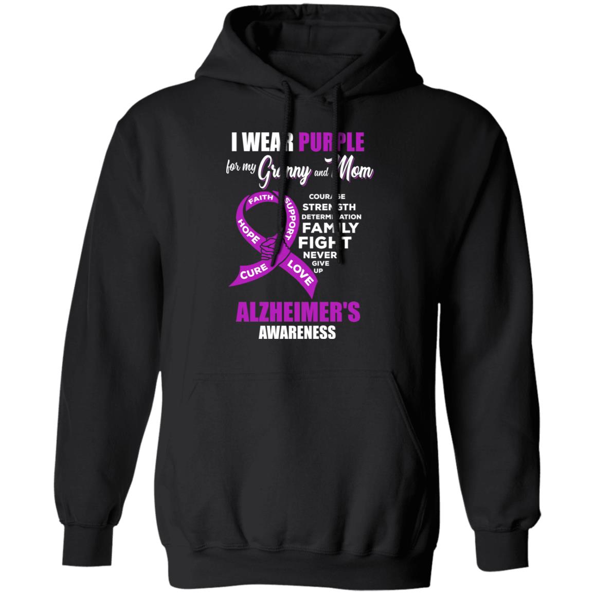 Alzheimer's Awareness I Wear Purple For My Granny and Mom T-Shirt & Hoodie | Teecentury.com