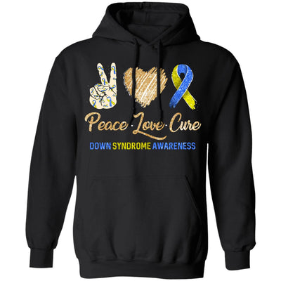 Peace Love Cure Down Syndrome Awareness T-Shirt & Hoodie | Teecentury.com