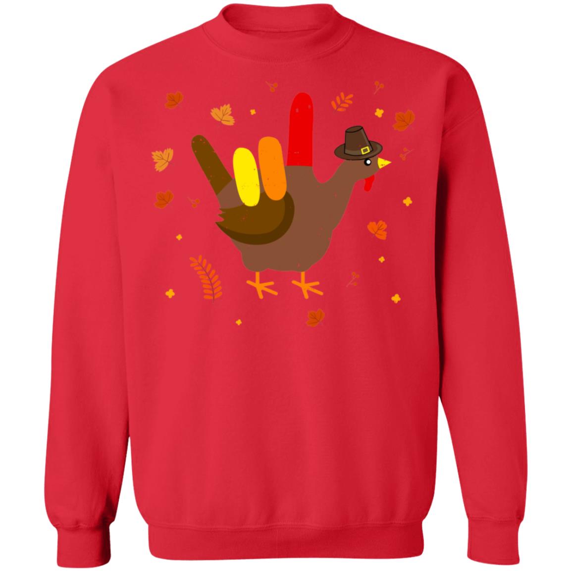 American Sign Language I Love You Thanksgiving Turkey T-Shirt