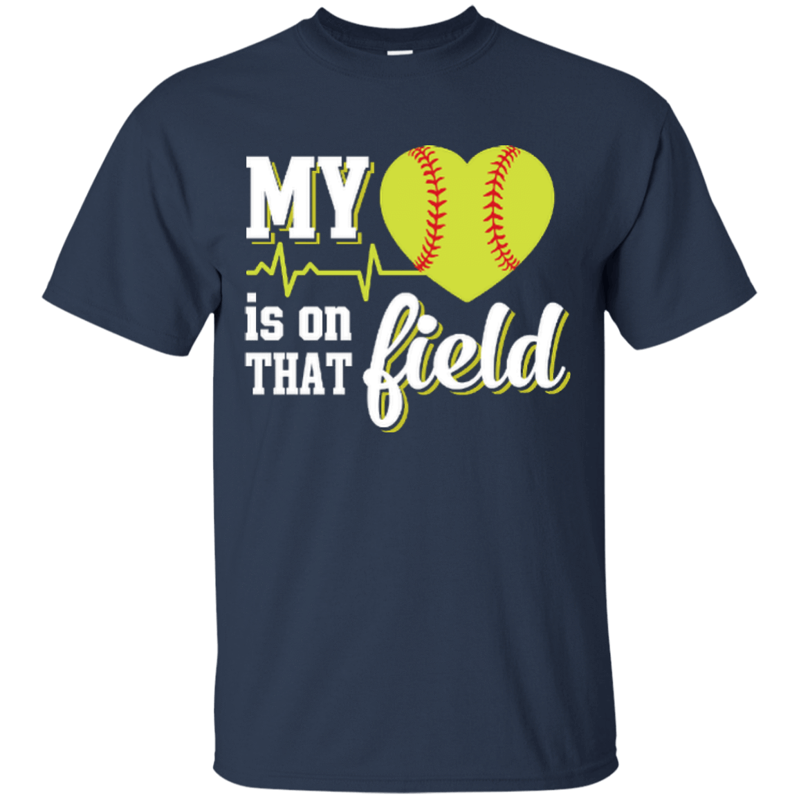 My Heart Is On That Field Softball T-Shirt & Hoodie | Teecentury.com
