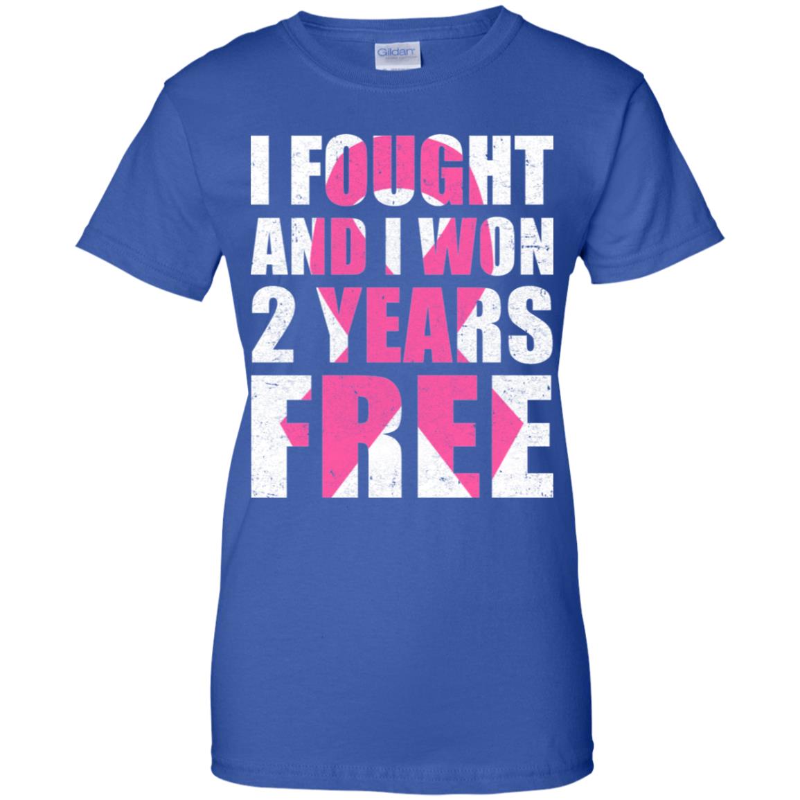 I Fought An I Won 2 Years Free Fight Support Breast Cancer T-Shirt & Hoodie | Teecentury.com