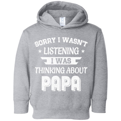 Sorry Not Listening Thinking About Papa Funny Kids Youth Youth Shirt | Teecentury.com