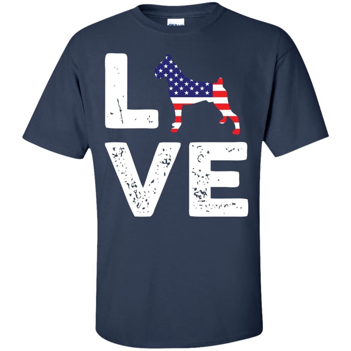 American Flag Dog Boxer Love T-Shirt & Hoodie | Teecentury.com