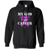 My God Is Bigger Than Cancer Purple Awareness Ribbon T-Shirt & Hoodie | Teecentury.com