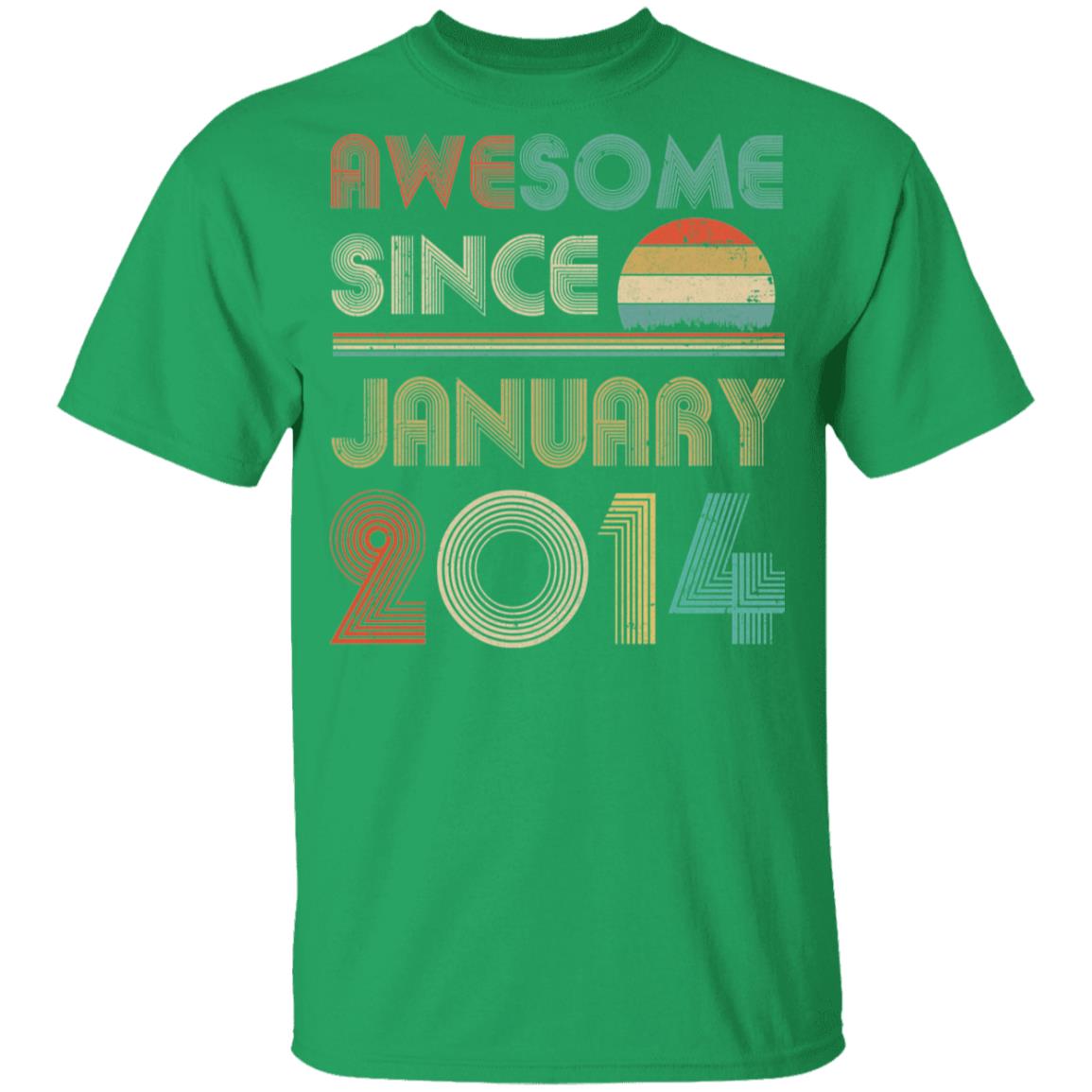 Awesome Since January 2014 Vintage 8th Birthday Gifts Youth Youth Shirt | Teecentury.com