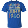 Legend Since June 1960 Vintage 62th Birthday Gifts T-Shirt & Hoodie | Teecentury.com
