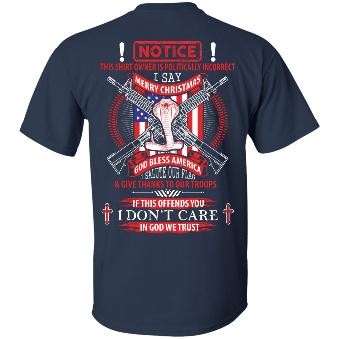 I Am Politically Incorrect I Say Merry Christmas God Bless America T-Shirt & Hoodie | Teecentury.com