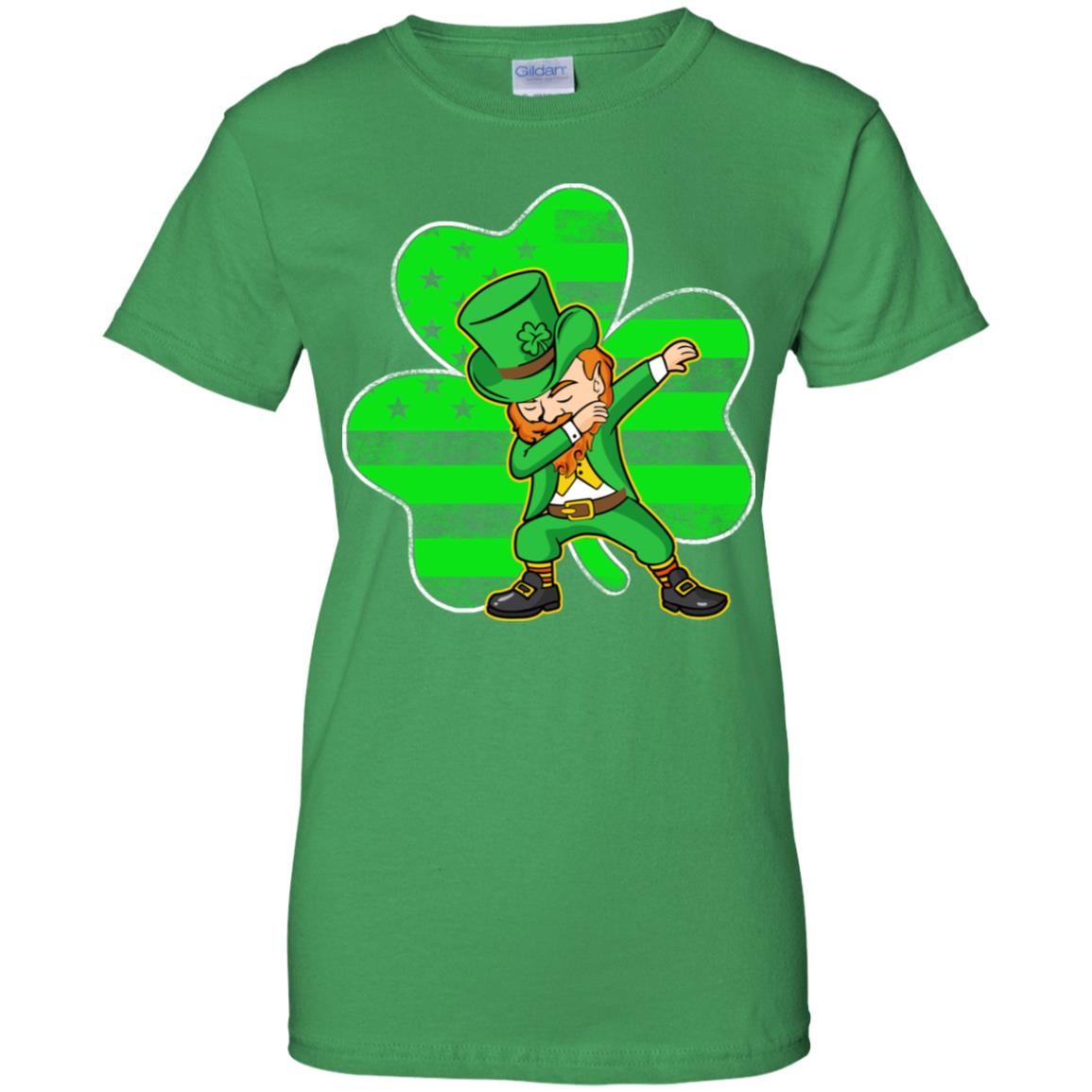 St Patricks Day Leprechaun Dabbing Dab American Flag T-Shirt & Hoodie | Teecentury.com